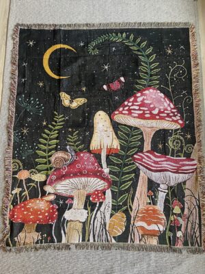 "Forest Night" Tapestry Blanket