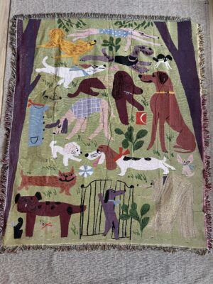 "Dog Park" Tapestry Blanket