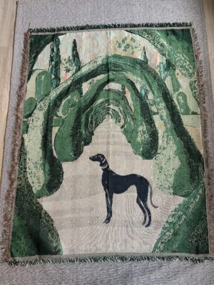Tapestry blanket "Dog in the palace garden"