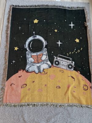 "Cosmic Reader" Tapestry Blanket