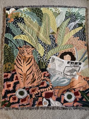 "Morning with a Tiger" Blanket