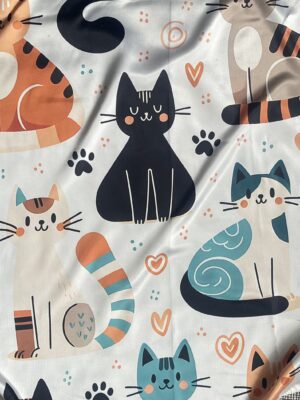 "Cats and Hearts" Scarf