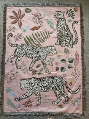 Tapestry Blanket "3 White Panthers"