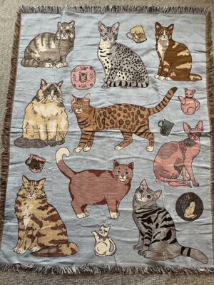 "Cat Life" Tapestry Blanket