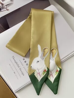 Small Silky Scarf "Elegant Hare"