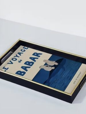 Classic-style tray featuring an illustration from the adventures of BABAR the elephant