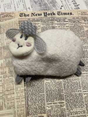 "Happy Sheep" Brooch