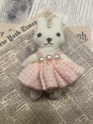 "Bunny with Loops" Brooch
