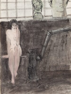 A model in the studio