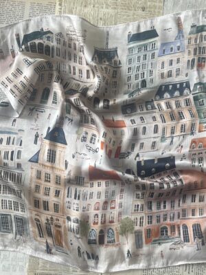 Silk scarf "Parisian meetings"